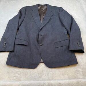 Men's Polo University Club‎ Ralph Lauren Gray Plaid Wool Blazer Jacket